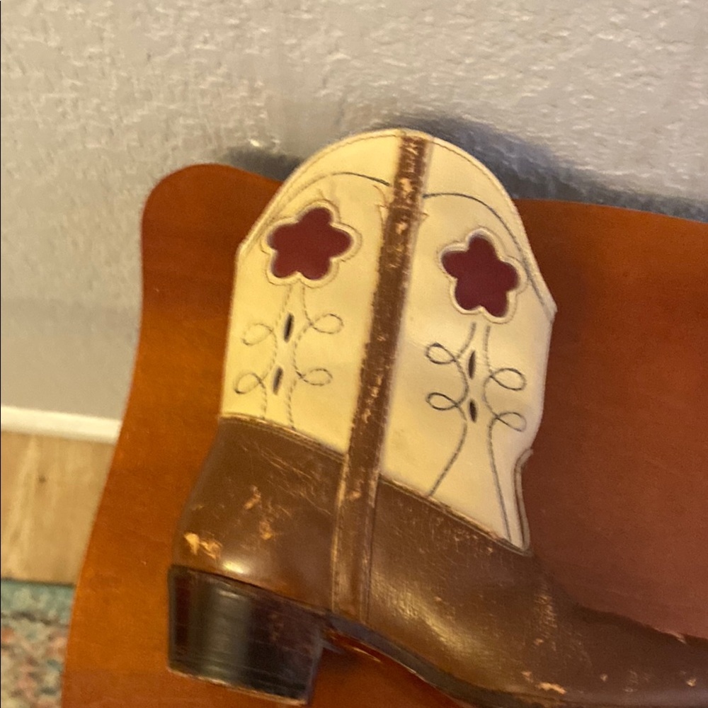 Vintage toddler, Brown and Cream Western Cowboy Boots - Picture 11 of 13